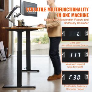 Telaio per Scrivania Elettrica Ergonomica Regolabile in Altezza (27.6-46.1 Pollici) e Lunghezza (35.4-53.2 Pollici), Gambe per Supporto Computer - Product Image 6