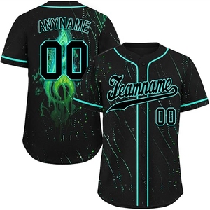 Maillots de baseball sublimés haute performance avec tissu absorbant la transpiration pour les sportifs actifs - Product Image 1
