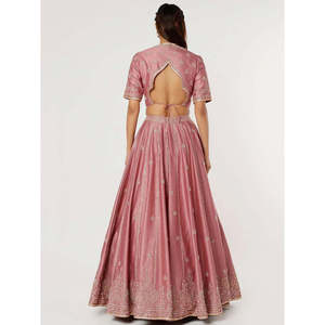 Pink <b>Sequins</b> Art Silk Designer Lehenga Choli Set with Dupatta - Product Image 3