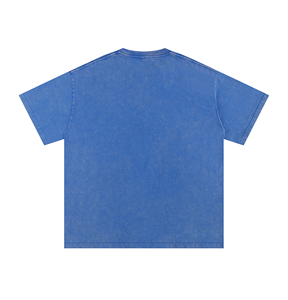 T-shirt en coton lavé surdimensionné de haute qualité, respirant, confortable, style streetwear, coupe ample, épaules tombantes, manches courtes, OEM - Product Image 4