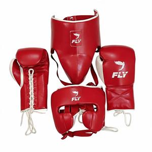 New Multi Color Fly Boxing Sets Gloves <b>Head</b> & Groin Genuine Leather <b>Training</b> & Sparring Muay Thai Kickboxing MMA Fighting Gear - Product Image 5