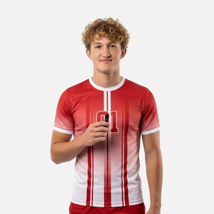 Maillot de handball unisexe personnalisé en polyester respirant à séchage rapide, col rond, manches courtes, pour entraînement d'équipe, vente en gros - Product Image 4