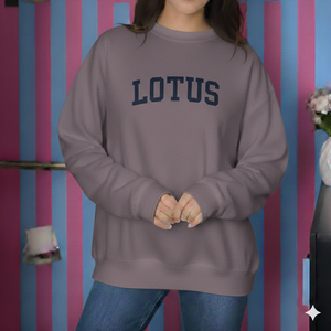 Sweat-shirt ample à col rond pour femme Lotus, manches longues, en coton tricoté, vêtement de tous les jours pour la superposition et les sorties du week-end - Product Image 2