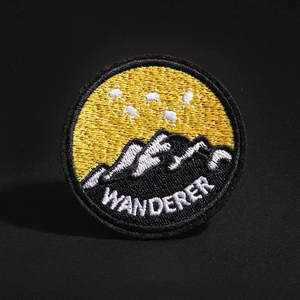 Écussons brodés personnalisés faits main, à coudre ou thermocollants, en tissu sergé de coton, motifs lettres anglaises et fleurs, pour chapeaux, haute qualité - Product Image 1