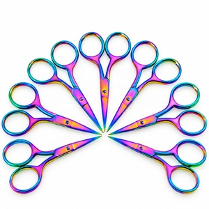 Ciseaux à cuticules multi-plasma en acier inoxydable à pointe droite pour droitiers, durables et tranchants, pour soins des ongles et des poils du visage - Product Image 1