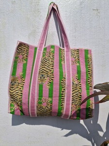 Quilted Cotton <b>Vintage</b> Lightweight <b>Tote</b> <b>Bag</b> Solid Color Makeup Pouch Travel Cosmetic Organizer Handmade Shoulder <b>Bag</b> Gift for - Product Image 1