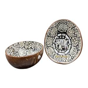 Bol en coquille de noix de coco écologique de haute qualité fait à la main au Vietnam pour les nouilles à salade de fruits et autres plats - Product Image 4