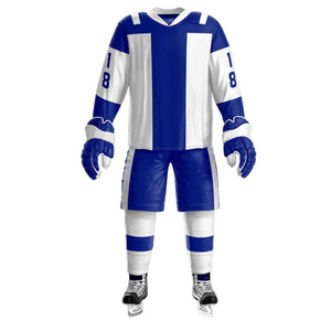 Ensembles d'uniformes de hockey sur glace personnalisés avec logo, 100 % matières pures – Vêtements de sport écologiques à séchage rapide pour adultes, MOQ 25 ensembles - Product Image 1