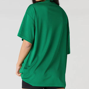 Camiseta de malla con estampado de letras personalizadas de México para mujer, sexy, con cuello en V, estilo oversize, camiseta de fútbol, ropa urbana Y2K, fábrica de Guangzhou - Product Image 2