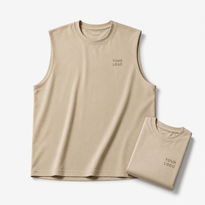 Ribbed Tank <b>Top</b> Custom Color Combination Curved Hem Design Breathable <b>Mesh</b> Fabric Custom Factory Direct For Running Training - Product Image 3