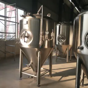 2 Vaartuigen 1200l Brouwsysteem En Fermentor Voor Brouwbierfabriek