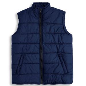 Chaleco acolchado para hombre con logo personalizado, chaleco ligero con aislamiento, costuras duraderas, corte minimalista y relajado. - Product Image 1