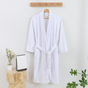 Cotton Waffle Style Bathrobe for Adult Couples Absorbent Hotel Home Wear Autumn and Winter Cotton Bathrobe Wholesale - Product Image 2