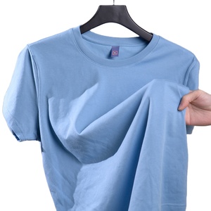 OEM et ODM T-shirt uni et décontracté pour hommes 100% coton tissu en toile de coupe normale directement en usine - Product Image 2