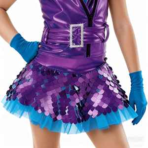 Uniforme de Animadoras de Alta Calidad con Detalles de Pedrería, Material Transpirable, Movimiento Flexible, para Equipos Juveniles - Product Image 6