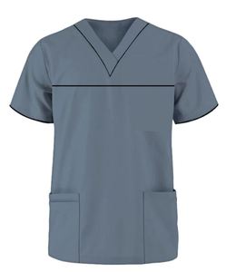NEW Design Custom Logo Signature <b>Scrubs</b> Unisex Contemporary Fit V Neck <b>Tops</b> Soft Brushed Dobby Cotton Eco-Friendly Hospital - Product Image 5