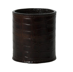 ที่ใส่ปากกาหนังทรงกลมหลากสีสุดสร้างสรรค์ที่ใส่ปากกาหนังเครื่องเขียนพิมพ์ลายจระเข้บน100% เม็ดเล็กๆ - Product Image 1