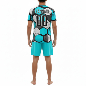 Maillot de football moderne 2026 tendance 100 % polyester respirant grande taille à manches courtes uniforme de football personnalisé avec nom et numéro d'équipe - Product Image 3