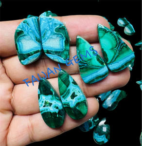 คริสโซโคลลาและมาลาไคต์ธรรมชาติอัญมณีคริสตัลขัดเงาแบบหลวมอัญมณีทุกขนาดและรูปทรงคอลเลกชันผสม - Product Image 3