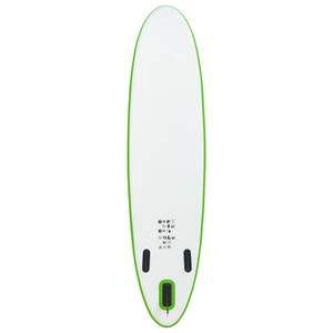 Ensemble de planche à pagaie gonflable verte et blanche avec accessoires pour le paddleboard - Product Image 3