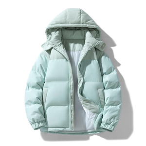 Veste matelassée pour homme surdimensionnée de haute qualité, personnalisée, avec capuche, rembourrage en coton, fermeture éclair, écologique - Product Image 3
