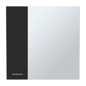 Armadietto Portamedicinali Prague a Una Porta con Quattro Ripiani Interni, Finitura Nero Wengue per Bagno - Product Image 2