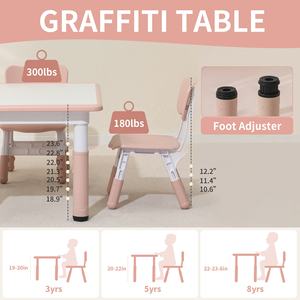 <span class=keywords><strong>Mesa</strong></span> de <span class=keywords><strong>Estudio</strong></span> Escolar de Plástico Moderna Multifuncional SINKIPA, Venta al por Mayor de Fábrica, 4 Sillas, Altura Ajustable, para Dormitorio - Product Image 4