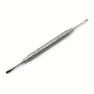 Curettes d'élévation de sinus pour implants dentaires professionnels, 3 pièces, argentées, avec poignée moletée, en acier inoxydable, instrument de chirurgie osseuse orale - Product Image 2