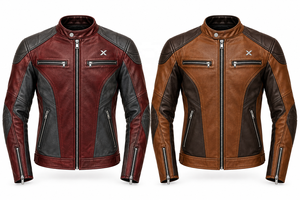 Chaqueta de Motocicleta de Cuero de Lujo |   Vino Tinto, Negro, Marrón, Verde |   Fabricante OEM ODM |   Diseño de Calidad Premium |   Resistente al viento | - Product Image 5