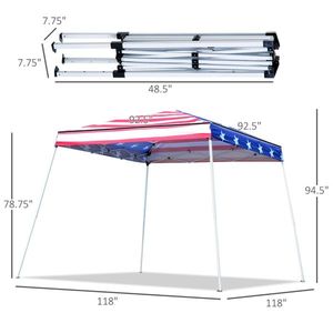 Tenda Pop-up con Gambe Inclinabili per Spiaggia, Design Pratico con Tettoia - Product Image 3