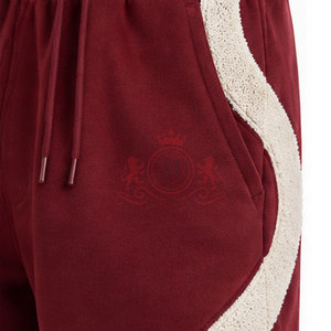 Conjunto Deportivo para Hombre Color Granate con Bloques de Color, Sudadera con Capucha y Pantalones con Bolsillos Laterales, Corte Regular, Ropa de Invierno - Product Image 6