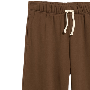 Pantalon de survêtement en molleton marron pour homme, coupe ample, jambe large, taille à cordon, décontracté, personnalisable avec logo, style streetwear, OEM - Product Image 6