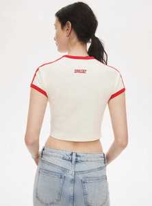 Camiseta de Verano Casual para Mujer, Corte Ajustado, Cuello Redondo, Manga Corta, Diseño Color Block, Tejido de Punto, 100% Algodón, Transpirable - Product Image 6