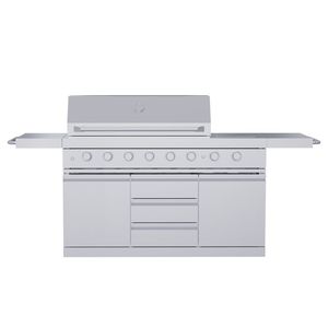 Griglia BBQ da Esterno a 8 Bruciatori in Acciaio Inox 304 per Alimenti, Accensione Elettronica con Ruote Universali, Grande per Uso Esterno - Product Image 1