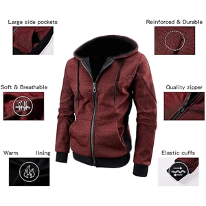 เสื้อฮู้ดซิปผู้ชายคุณภาพสูง เสื้อฮู้ดและเสื้อสเวตเชิร์ตผู้ชาย เสื้อฮู้ดซิป - Product Image 3