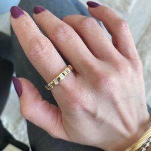 Anillo de Moissanita de Lujo Chapado en Oro Rosa Pesado Unisex de Plata 925, Venta Caliente, para Comercio Minorista, Dropshipping y Negocios de Marca Privada - Product Image 1