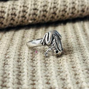 Boho Frog Womens Brass <b>Ring</b> Silver Plated Animal Shape Wholesale <b>Statement</b> <b>Ring</b> - Product Image 5