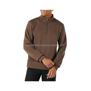 Hombres moda 2023 sudadera personalizada en blanco poliéster algodón cuarto de cremallera sudadera para hombres - Product Image 1