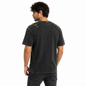 Ropa Casual con Servicio OEM, Fabricante Mayorista de Tallas OEM, Camiseta para Hombre con Etiqueta Privada, Algodón Premium Lavado - Product Image 6