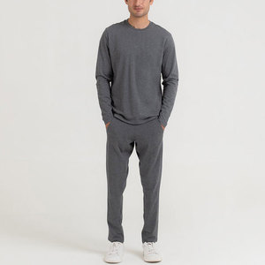 Prix d'usine en gros – T-shirt 100 % coton à manches longues, style urbain, avec empiècements, design uni sur les bras, extensible et séchage rapide - Product Image 6
