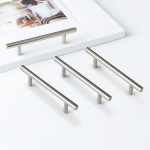 Top Selling Modern T-<b>Bar</b> Cabinet Handle Iron Furniture <b>Pull</b> Brushed Nickel Finish <b>for</b> Kitchen Bathroom Cabinetry Handles - Product Image 3