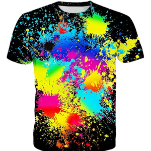 T-shirt pour homme à manches courtes, col rond, coupe classique, style décontracté, imprimé numérique, respirant, 100% polyester, anti-rides, séchage rapide - Product Image 1