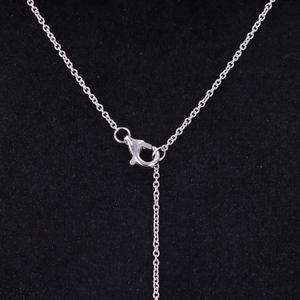 Collier avec pendentif solitaire minimaliste en diamant de laboratoire rond, en or jaune, rose et blanc massif, ou en argent sterling - Product Image 5