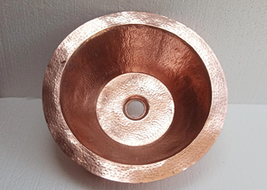 Luxury Handcrafted Copper Bathroom <b>Basin</b> <b>Round</b> Hammered Sink for Residential and Commercial Projects - Product Image 5