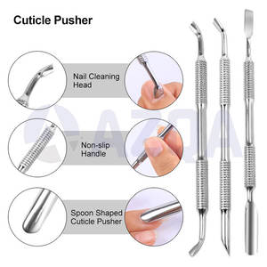 Wholesale Professional Stainless Steel Double Sided <b>Cuticle</b> Pusher <b>Trimmer</b> for Nail Care Callus and Dead Skin Removal - Product Image 2