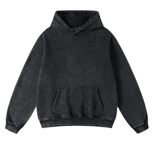 Fabricant de sweats à capuche surdimensionnés personnalisés délavés à l'acide 100% sweat à capuche en coton de haute qualité vintage délavé streetwear pour hommes - Product Image 1