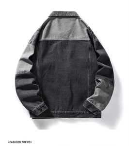New Style Best Trending <b>Men</b> Jeans <b>Jackets</b> Wholesale Cheap Price Breathable Sustainable Button OEM Service <b>Men</b> Denim <b>Jacket</b> - Product Image 4