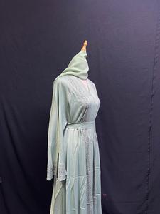 New Dubai style abaya Traditional Islamic Women's Saudi Arabian Abaya Spring Polyester Breathable Ankle Length Muslim - Product Image 5