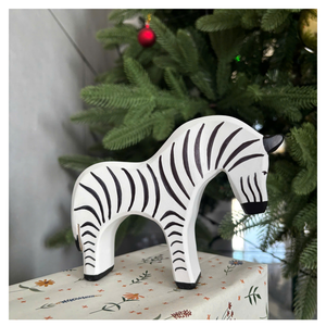 Figura de Animal de Madera, Escultura de Animal de Safari Pintada a Mano, Manualidad Animal para Juego Preescolar y Decoración del Hogar - Product Image 3