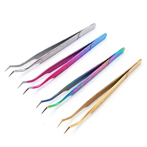 Pinzas antiestáticas de acero inoxidable para pestañas, aplicador de cejas alto, colores vibrantes, mejora la rutina de belleza - Product Image 3